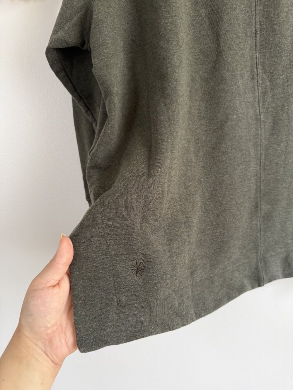 Athleta Coaster Luxe Recover Sweatshirt Fleece Long Sleeve Elm Green Lounge XL - Picture 10 of 10